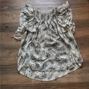 DKNY Monochrome Patterned Blouse